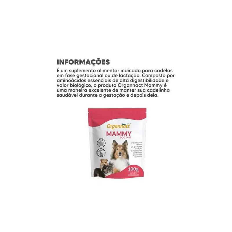 Mammy Dog Tabs Suplemento Para Fêmeas Gestação E Lactação